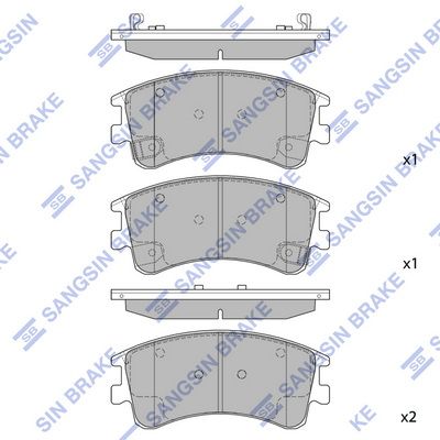 SP1518 Hi-Q Комплект тормозных колодок, дисковый тормоз