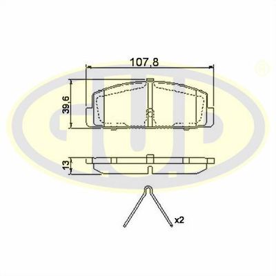 GBP880128 G.U.D. Комплект тормозных колодок, дисковый тормоз