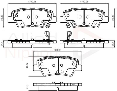 ADB32161 COMLINE Комплект тормозных колодок, дисковый тормоз