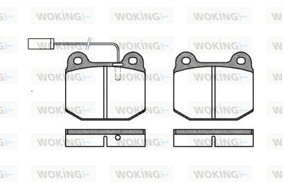 P114321 WOKING Комплект тормозных колодок, дисковый тормоз