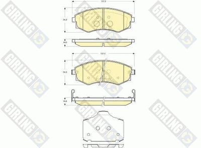 6133659 GIRLING Комплект тормозных колодок, дисковый тормоз