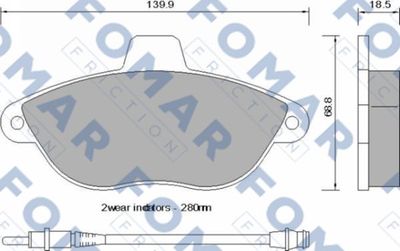 FO742581 FOMAR Friction Комплект тормозных колодок, дисковый тормоз