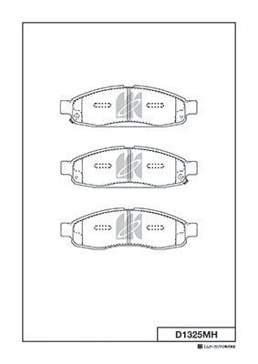D1325MH MK Kashiyama Комплект тормозных колодок, дисковый тормоз