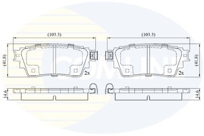 CBP02487 COMLINE Комплект тормозных колодок, дисковый тормоз