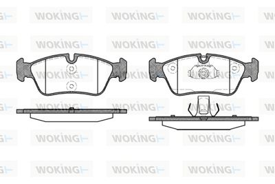 P284340 WOKING Комплект тормозных колодок, дисковый тормоз