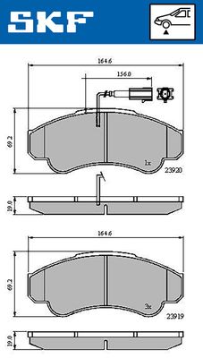 VKBP80441E SKF Комплект тормозных колодок, дисковый тормоз