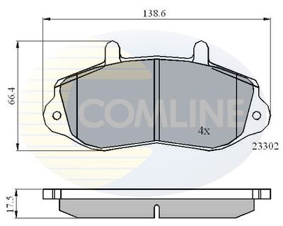 CBP01021 COMLINE Комплект тормозных колодок, дисковый тормоз