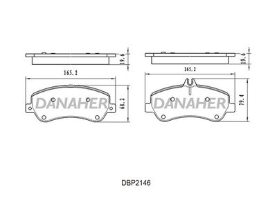 DBP2146 DANAHER Комплект тормозных колодок, дисковый тормоз