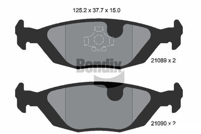 BPD1747 BENDIX Braking Комплект тормозных колодок, дисковый тормоз