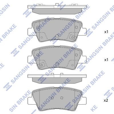 SP1407 Hi-Q Комплект тормозных колодок, дисковый тормоз