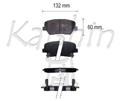 FK11283 KAISHIN Комплект тормозных колодок, дисковый тормоз