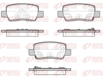 196802 REMSA Комплект тормозных колодок, дисковый тормоз