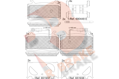 RB2310 R BRAKE Комплект тормозных колодок, дисковый тормоз