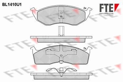 BL1410U1 FTE Комплект тормозных колодок, дисковый тормоз