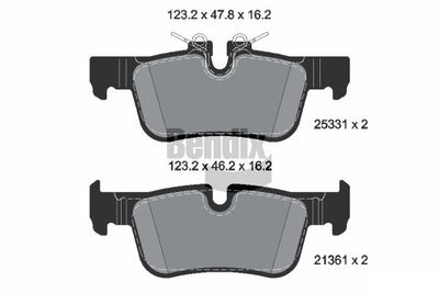 BPD1157 BENDIX Braking Комплект тормозных колодок, дисковый тормоз