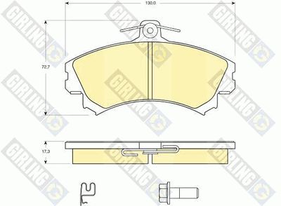 6115841 GIRLING Комплект тормозных колодок, дисковый тормоз