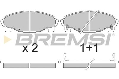 BP2601 BREMSI Комплект тормозных колодок, дисковый тормоз