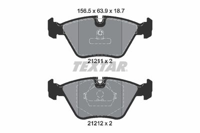 2121102 TEXTAR Комплект тормозных колодок, дисковый тормоз