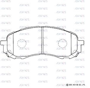 SN914 ADVICS Комплект тормозных колодок, дисковый тормоз