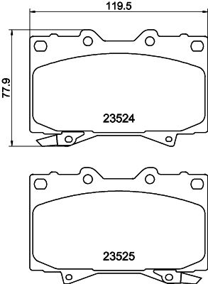 PCP1382 DON Комплект тормозных колодок, дисковый тормоз