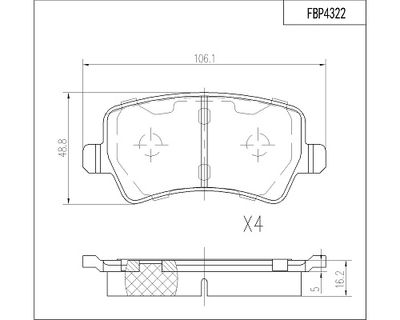 FBP4322 FI.BA Комплект тормозных колодок, дисковый тормоз