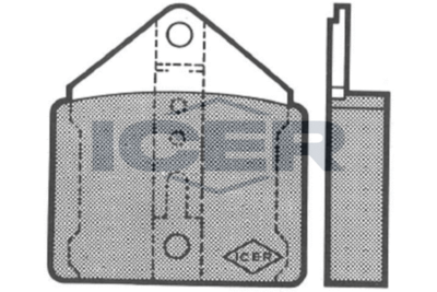180027 ICER Комплект тормозных колодок, дисковый тормоз
