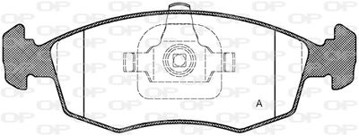 BPA017235 OPEN PARTS Комплект тормозных колодок, дисковый тормоз