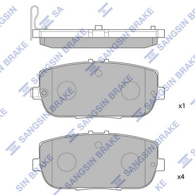 SP1771 Hi-Q Комплект тормозных колодок, дисковый тормоз