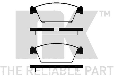 225001 NK Комплект тормозных колодок, дисковый тормоз