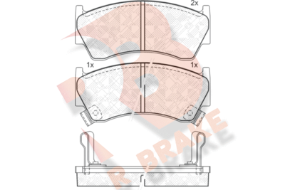 RB1394 R BRAKE Комплект тормозных колодок, дисковый тормоз