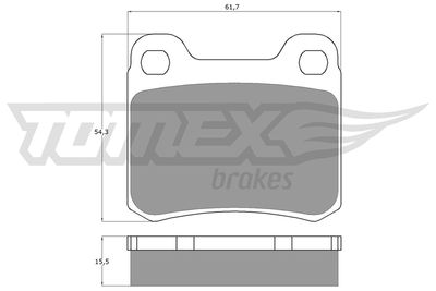 TX10371 TOMEX Brakes Комплект тормозных колодок, дисковый тормоз