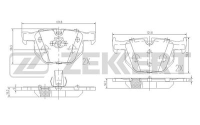 BS1017 ZEKKERT Комплект тормозных колодок, дисковый тормоз