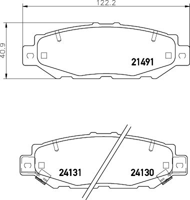 8DB355027001 HELLA PAGID Комплект тормозных колодок, дисковый тормоз