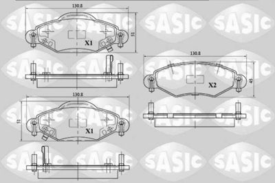 6216035 SASIC Комплект тормозных колодок, дисковый тормоз