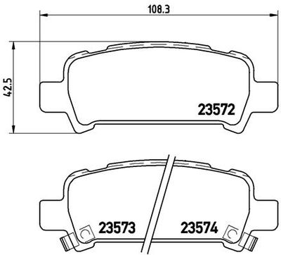 P78011 BREMBO Комплект тормозных колодок, дисковый тормоз