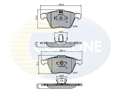 CBP01322 COMLINE Комплект тормозных колодок, дисковый тормоз