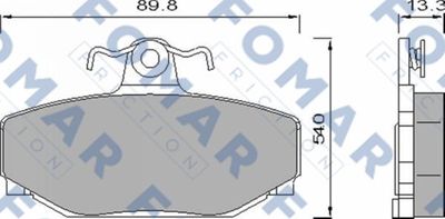 FO457081 FOMAR Friction Комплект тормозных колодок, дисковый тормоз