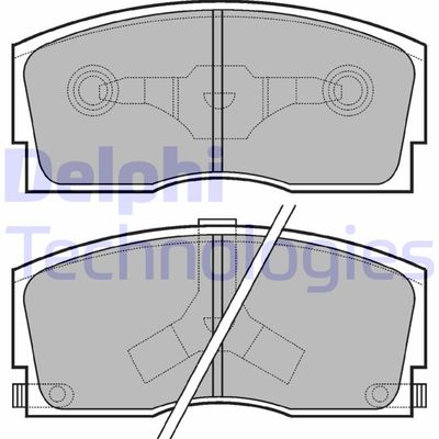 LP626 DELPHI Комплект тормозных колодок, дисковый тормоз