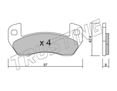 9290 TRUSTING Комплект тормозных колодок, дисковый тормоз