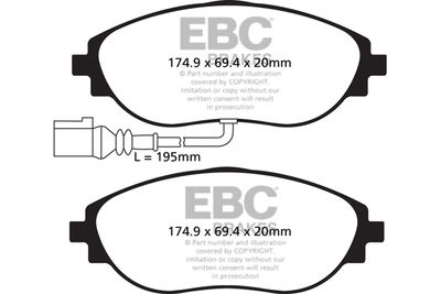 DPX2127 EBC Brakes Комплект тормозных колодок, дисковый тормоз