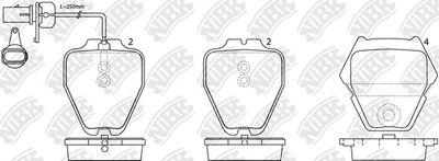 PN0138W NiBK Комплект тормозных колодок, дисковый тормоз
