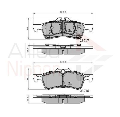 ADB01317 COMLINE Комплект тормозных колодок, дисковый тормоз