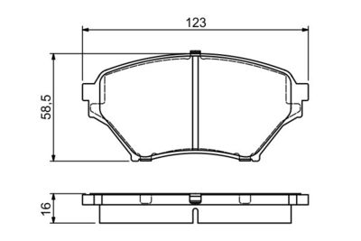 0986494225 BOSCH Комплект тормозных колодок, дисковый тормоз