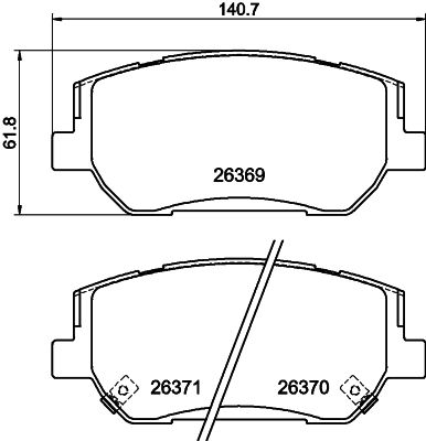 PCP2258 DON Комплект тормозных колодок, дисковый тормоз