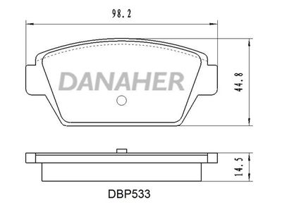 DBP533 DANAHER Комплект тормозных колодок, дисковый тормоз