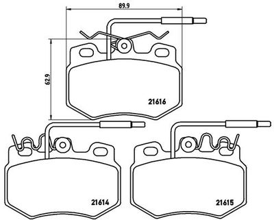 P61041 BREMBO Комплект тормозных колодок, дисковый тормоз