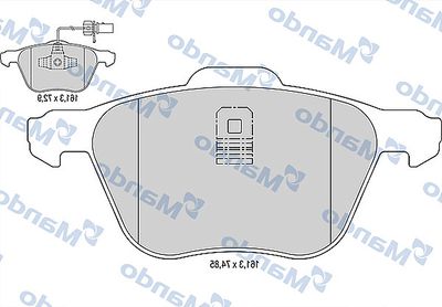 MBF016042 MANDO Комплект тормозных колодок, дисковый тормоз