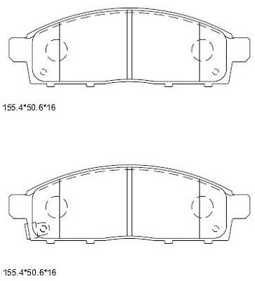 KD4723 ASIMCO Комплект тормозных колодок, дисковый тормоз