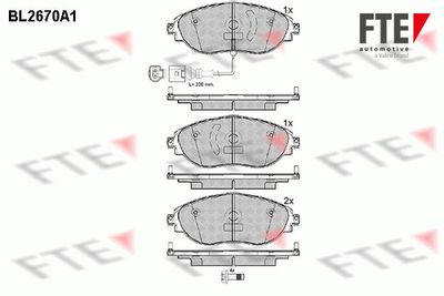 9010905 FTE Комплект тормозных колодок, дисковый тормоз