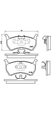 P49004 BREMBO Комплект тормозных колодок, дисковый тормоз